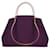 Hermès Hermes Cabag Elan Handbag Purple Dark purple Leather Cloth  ref.1519189