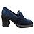 Mocassini con tacco Janet & Janet Blu Velluto e Pelle