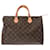 Sac à main Louis Vuitton Monogram Speedy 35 Cuir vernis Marron Monogramme  ref.1519882