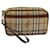 BURBERRY Nova Check Clutch Bag PVC Leather Beige Auth 81460  ref.1520209