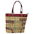 Sac fourre-tout Burberry Nova Check en cuir PVC beige et rouge vin Auth 80860 Bordeaux  ref.1520329