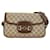 Gucci Old GG Supreme Horsebit Shoulder Bag Brown Beige Leather Plastic  ref.1520460