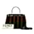 Fendi Peekaboo Regular Handbag Brown Black Leather  ref.1520548