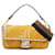 Yellow Fendi Sarah Coleman FF Canvas Fisheye  Baguette Satchel Leather  ref.1520782