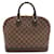 Braune Louis Vuitton Damier Ebene Alma MM Handtasche Leder  ref.1520897