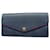 Carteira Sarah Louis Vuitton Azul marinho Couro  ref.1520983