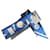 Chanel Twilly Classico, Nuovo Nero Bianco Blu navy Seta