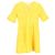 Sandro Mini-Kleid mit Rundhalsausschnitt aus gelbem Polyester Kamel