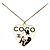 Collana Chanel Coco Mark Mademoiselle Heart Nero Bianco D'oro