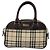 Borsa a mano in nylon nero e beige con motivo Nova Check di BURBERRY Auth yk13499 - vista 13