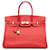 Birkin Hermès HERMES HandbagsLeather Red  ref.1523001