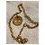 Collana Chanel 2cc8 in metallo dorato con pendente rotondo D'oro - vista 2