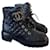 Cambon Chanel Bottes de motard Cuir Noir  ref.1523133