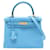 Hermès Hermes Kelly 25 Celeste Handbag Blue Leather  ref.1523717