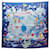 Hermès Hermes Carré 90 Sur mon nuage Scarf Multiple colors Navy blue Silk  ref.1523775