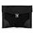 Prada Black Saffiano Trimmed Tessuto Clutch Leather Nylon Cloth  ref.1523896