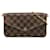 Pochette Felicie Damier Ebene Marrom Louis Vuitton Lona  ref.1523910