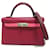 Hermès Hermes Kelly 2 Handbag Red Dark red Leather  ref.1523961