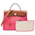 Hermès Hermes HERMES Airbag Zip PM Handbag Brown Pink Cloth  ref.1523972