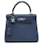 Hermès Hermes Kelly 25 Blue Navy Handbag Leather  ref.1524178