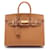 Hermès Hermes Birkin 25 Gold Handbag Brown Leather  ref.1524248