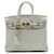 Hermès Hermes Birkin 25 Gris Pearl Handbag White Leather  ref.1524263