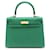 Hermès Sac à main Hermes Kelly 25 Cuir Vert  ref.1524317