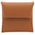 Hermès Hermes Bastia Coin Purse in Gold Brown Leather  ref.1524350