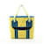 Bolso tote multicolor de cuero Togo de Hermès Amarillo  ref.1524401