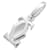 Cartier 2C Charm Pendant in 18K White Gold  ref.1524420