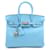 Hermès Bolsa Hermes Birkin 25 em couro Swift azul  ref.1524433