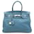 Bolsa Hermès Birkin 35 em couro Taurillon Clemence azul  ref.1524545