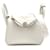 Hermès Bolsa de Ombro 2 em 1 Hermes Lindy Verso Branco Couro  ref.1524592