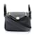 Bolso de Hombro Lindy de Hermès Negro Cuero  ref.1524623