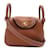 Hermès Hermes Lindy Gold Shoulder Bag Brown Golden Leather  ref.1524633