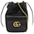 Bolsa de ombro em couro acolchoado Gucci GG Marmont Preto  ref.1525163