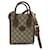 Bolso tote Interlocking G GUCCI Castaño Cuero Lienzo  ref.1525189