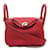 Bolsa de Ombro Hermès Lindy Vermilion Vermelho Couro  ref.1525256