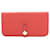 Hermès Hermes Dogon Long Bi-fold Wallet Red Leather  ref.1525277