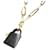 Hermès Hermes Buffalo Horn Padlock Necklace Brown Golden Gold-plated  ref.1525282