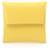 Hermès Hermes Bastia Jaune Ambre Coin Case Yellow Leather  ref.1525285