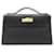 Hermès Bolsa Pochette Kelly HERMES da Hermes Preto Couro  ref.1525296