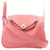 Hermès Bolso de Hombro Hermes Lindy Rose Azalee Rosa Cuero  ref.1525336