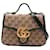 Gucci GG Marmont 2-Way Shoulder Bag Black Beige Cloth  ref.1525347