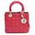 Bolso Lady Cannage de Christian Dior Roja Cuero  ref.1525453