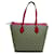 Sac fourre-tout Gucci GG Supreme Toile Rose Rouge Beige  ref.1525539