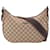 Bolsa de Ombro em Lona GG Gucci Marrom Bege Couro  ref.1525548