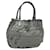 Christian Dior Sac à main Lady Dior Canage en nylon gris Auth 79635 Marron  ref.1525618