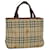 Sac à main en PVC beige à carreaux Nova de BURBERRY Auth bs15799  ref.1525638