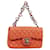 CHANEL Matelassé Chaîne Mini Sac à Main Cuir d'Agneau Orange CC Auth 82245A  ref.1525772